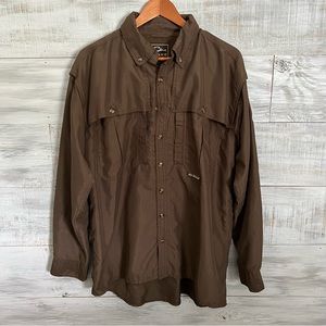 Drake Brown Long Sleeve Button Down Shirt